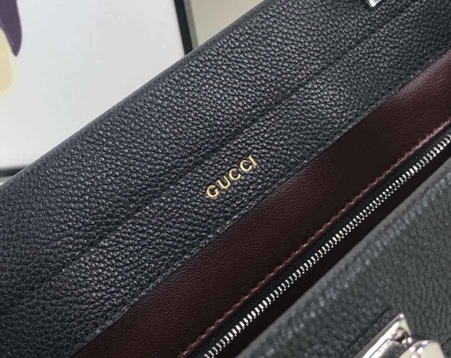 Gucci Zumi grainy leather small top handle bag 569712 1B90X 1000 - Click Image to Close
